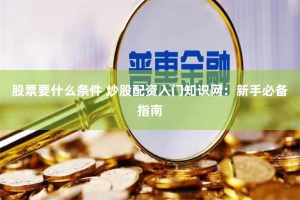 股票要什么条件 炒股配资入门知识网：新手必备指南